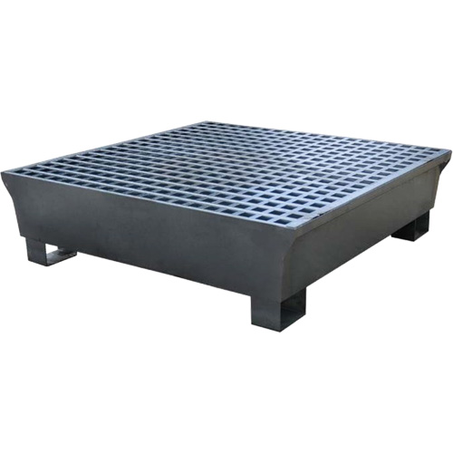 Ultra-Spill Pallet en acier, 4 barils, Capacit&eacute; de d&eacute;versement 68 gal. US, 49,1" x 47,1" x 10,9" Air Extreme Inc.