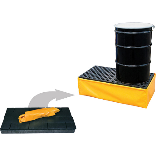 Ultra-Spill Pallet flexible, 2 barils, Capacit&eacute; de d&eacute;versement 66 gal. US, 48" x 24" x 14" Air Extreme Inc.
