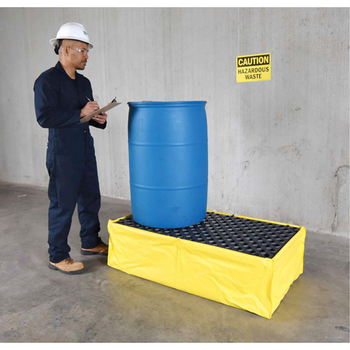 Ultra-Spill Pallet flexible, 2 barils, Capacit&eacute; de d&eacute;versement 66 gal. US, 48" x 24" x 14" Air Extreme Inc.