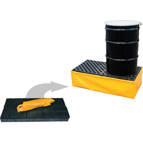 Ultra-Spill Pallet flexible, 2 barils, Capacit&eacute; de d&eacute;versement 66 gal. US, 48" x 24" x 14" Air Extreme Inc.