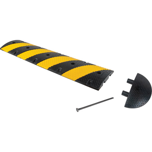 Speed Bump Kit, Rubber, 4' L x 11" W x 2" H Air Extreme Inc.