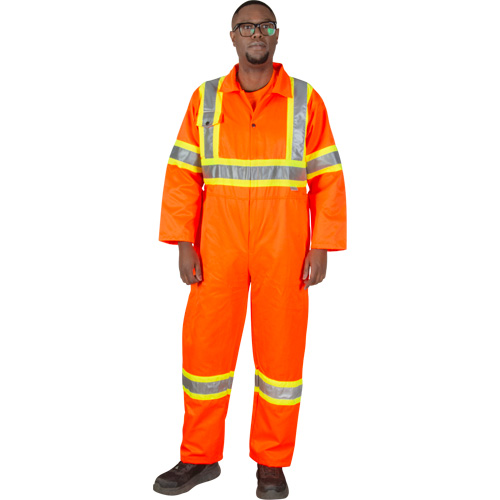 Unlined Safety Coveralls, Small, High Visibility Orange Air Extreme Inc.