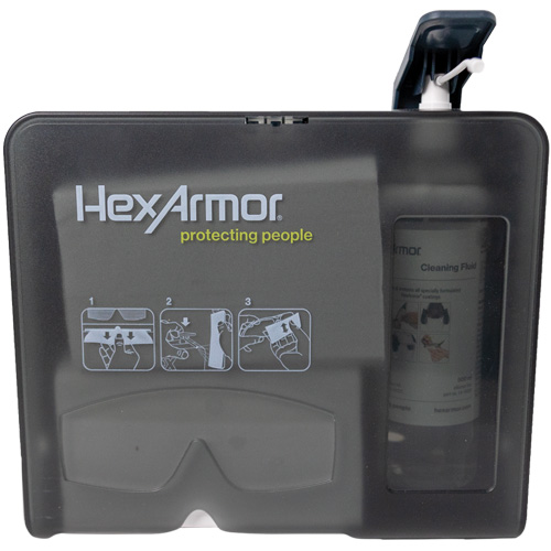 Station murale de nettoyage de lunettes, M&eacute;tal, 11,8" lo x 10,4" h Air Extreme Inc.