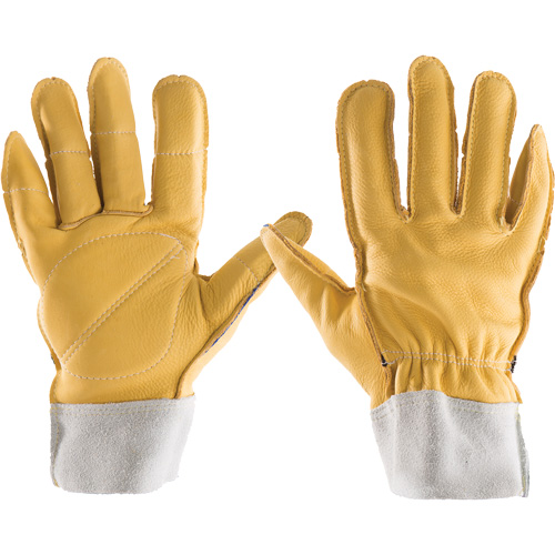 Gants tout cuir, 7/Petit, Paume en Cuir fleur, Poignet &eacute;lastique Air Extreme Inc.