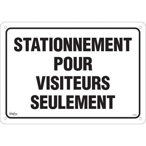 "Stationnement pour visiteurs" Sign, 14" x 20", Aluminum, French Air Extreme Inc.