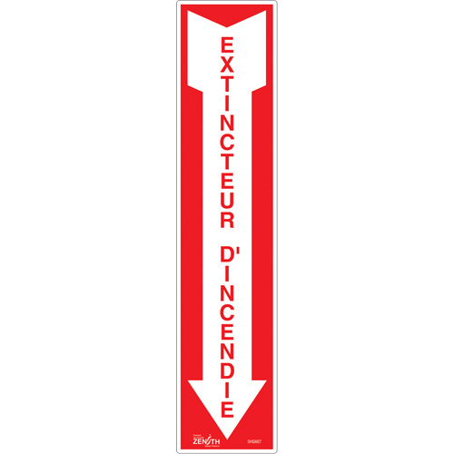 "Extincteur d'incendie" Sign, 4" x 18", Vinyl, French with Pictogram Air Extreme Inc.