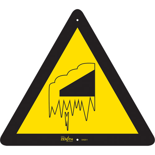 Enseigne de s&eacute;curit&eacute; conforme &agrave; la CSA -Falling Snow/Ice, 12" x 12", Aluminium, Pictogramme Air Extreme Inc.