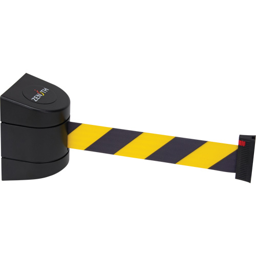 Barri&egrave;re murale magn&eacute;tique avec bande magn&eacute;tique, Plastique, Fixation magn&eacute;tique, 15', Ruban Noir et jaune Air Extreme Inc.