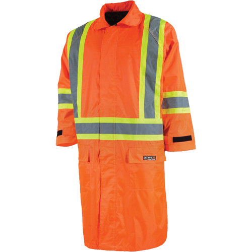 Imperm&eacute;able long avec capuchon amovible, Nylon/PVC, Petit, Orange haute visibilit&eacute; Air Extreme Inc.