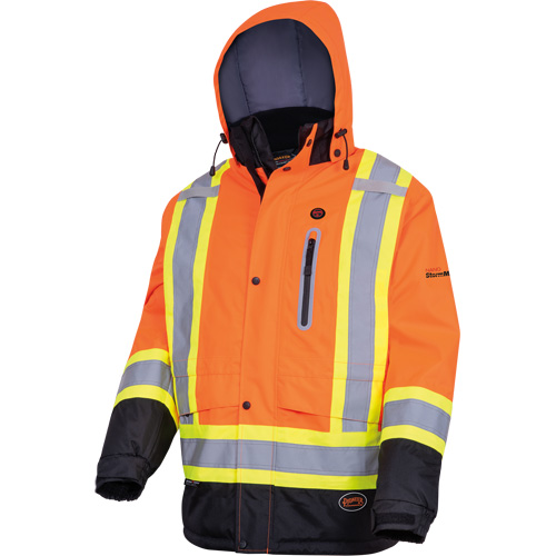 5407 Waterproof Insulated Heated Safety Jacket, Men's, Small, High-Visibility Orange Air Extreme Inc.
