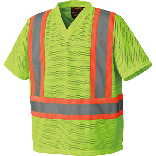 5993P Mesh Safety T-Shirt, Polyester, Small, High Visibility Lime-Yellow Air Extreme Inc.