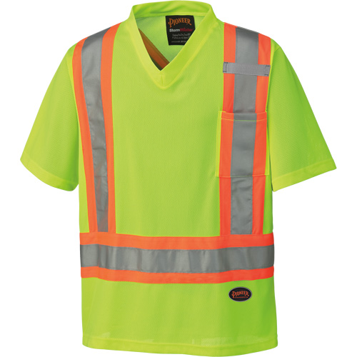 6989 Traffic Micro Mesh T-Shirt, X-Small, High Visibility Lime-Yellow Air Extreme Inc.