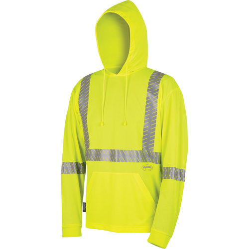 6965 Bird's-Eye Safety Hoodie, Small, High Visibility Lime-Yellow Air Extreme Inc.