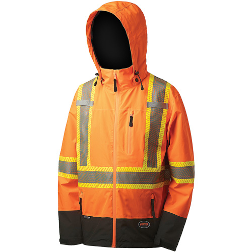 5220 Softshell Waterproof Premium  Safety Jacket, Polyester, High Visibility Orange, 2X-Large Air Extreme Inc.