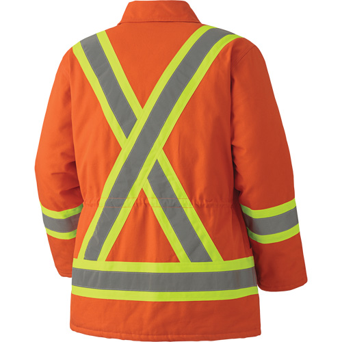 5537A Quilted Duck Safety Parka, High Visibility Orange, Small Air Extreme Inc.