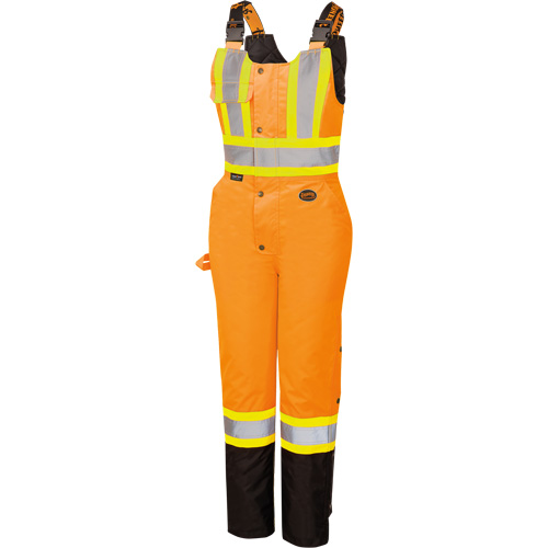 5040BBW Women's High-Visibility Waterproof Safety Overalls, Polyester, X-Small, Black/High Visibility Orange Air Extreme Inc.