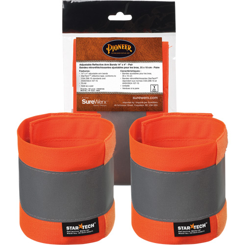 140A High-Visibility Orange Adjustable 14" X 4" Reflective Armband Air Extreme Inc.