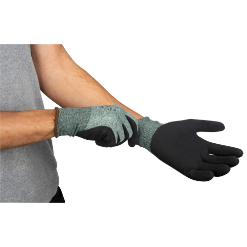 Gants &eacute;cologiques enduits &agrave; prise cr&ecirc;p&eacute;e, 10, R&ecirc;vetement Mousse de latex, Calibre 15, Enveloppe en Nylon/rPET Air Extreme Inc.