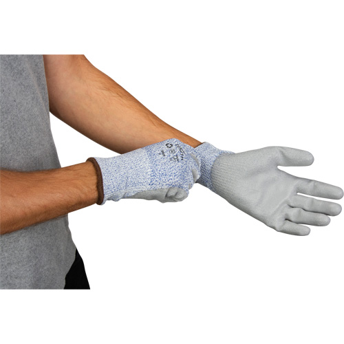 Eco-Friendly Stretch Cut-Resistant Gloves, Size 9, 13 Gauge, Polyurethane Coated, HPPE/RPET Shell, ASTM ANSI Level A2 Air Extreme Inc.
