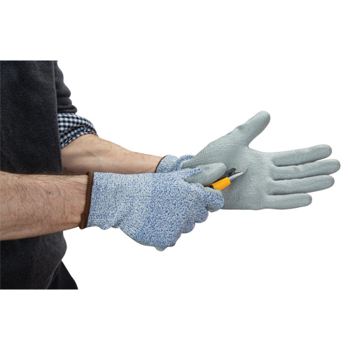 Eco-Friendly Stretch Cut-Resistant Gloves, Size 9, 13 Gauge, Polyurethane Coated, HPPE/RPET Shell, ASTM ANSI Level A2 Air Extreme Inc.