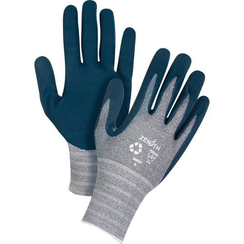 Gants &eacute;cologiques enduits et l&eacute;gers, 10, R&ecirc;vetement Mousse de nitrile, Calibre 15, Enveloppe en Polyester/rPET Air Extreme Inc.
