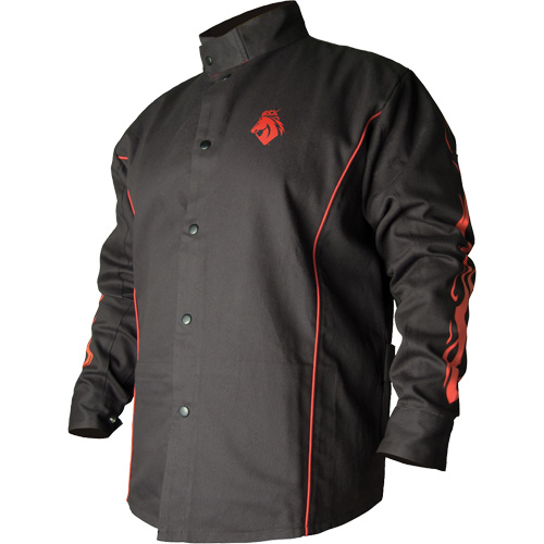 Veste de soudage BSX ignifuge profil&eacute;, Coton, Moyen, Noir Air Extreme Inc.