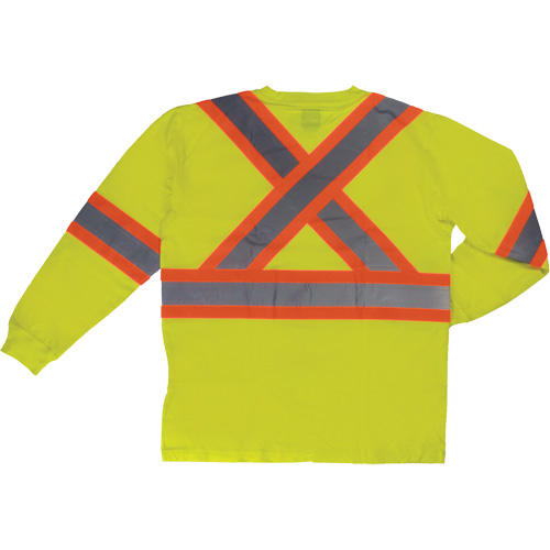 Long Sleeve Safety T-Shirt, Cotton, X-Small, High Visibility Lime-Yellow Air Extreme Inc.
