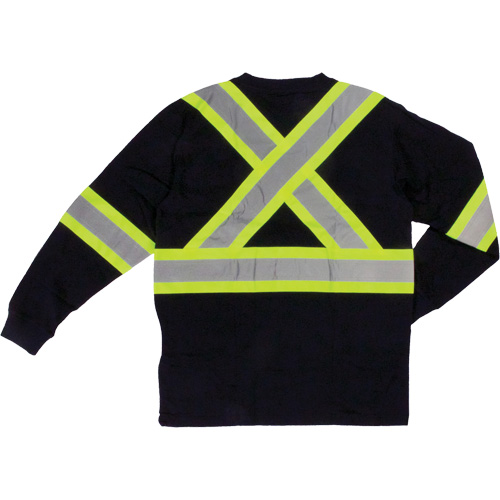 Long Sleeve Safety T-Shirt, Cotton, X-Small, Black Air Extreme Inc.