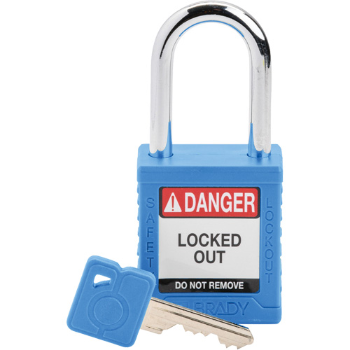 Velocity Lockout Padlock, Blue, Keyed Different, Nylon, 1-1/2" Width Air Extreme Inc.