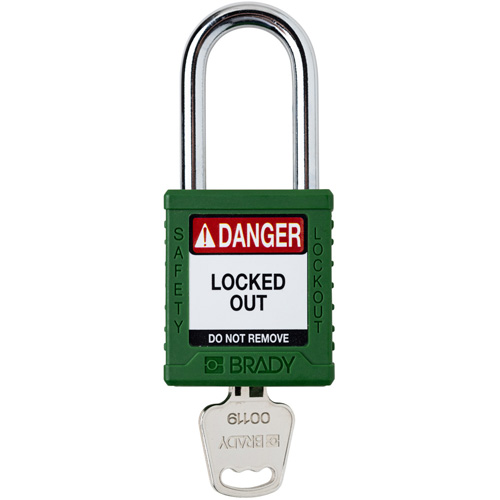 Velocity Lockout Padlock, Green, Keyed Different, Nylon, 1-1/2" Width Air Extreme Inc.