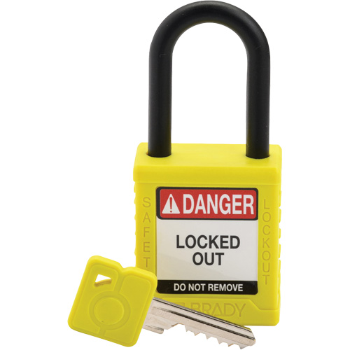 Velocity Safety Lockout Padlock, Yellow, Keyed Different, Nylon, 1-1/2" Width Air Extreme Inc.