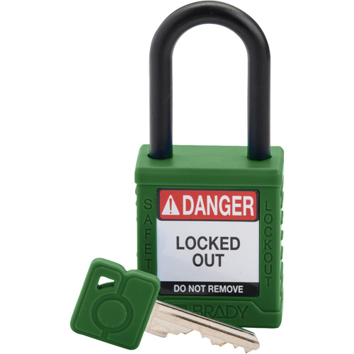 Velocity Safety Lockout Padlock, Green, Keyed Different, Nylon, 1-1/2" Width Air Extreme Inc.