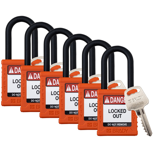 Cadenas de verrouillage Velocity, Orange, Cl&eacute;s identiques, Nylon, Largeur de 1-1/2" Air Extreme Inc.