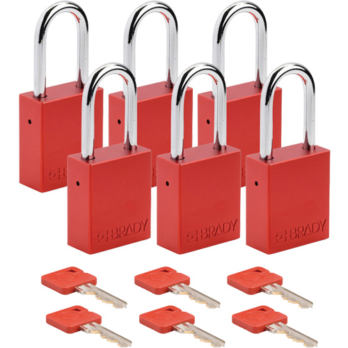 Lockout Padlock, Safety Padlock, Keyed Alike, Aluminum, 1-1/2" Width Air Extreme Inc.