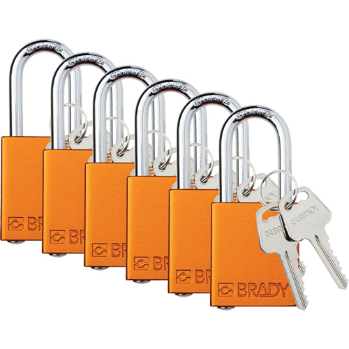 Lockout Padlock, Safety Padlock, Keyed Different, Aluminum, 1-1/2" Width Air Extreme Inc.