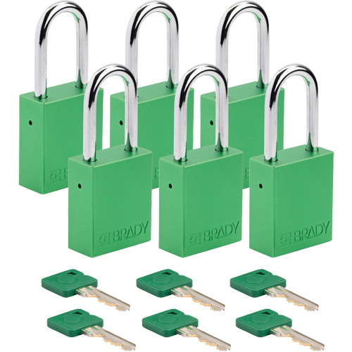 Lockout Padlock, Safety Padlock, Keyed Alike, Aluminum, 1-1/2" Width Air Extreme Inc.