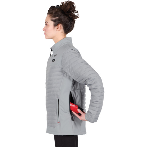M12 Heated Axis Jacket with Battery, Women's, Large, Grey Air Extreme Inc.