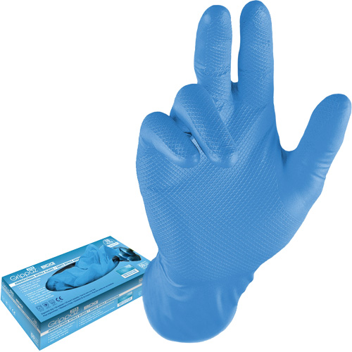 Gants jetables, 3T-Grand, Nitrile, 8 mils, Sans poudre, Bleu Air Extreme Inc.