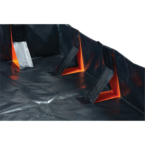IBX Wall Pop-Up Berm, 268 US gal. Capacity, 6' W x 6' L x 12" H, Snap-Up Bracket Air Extreme Inc.