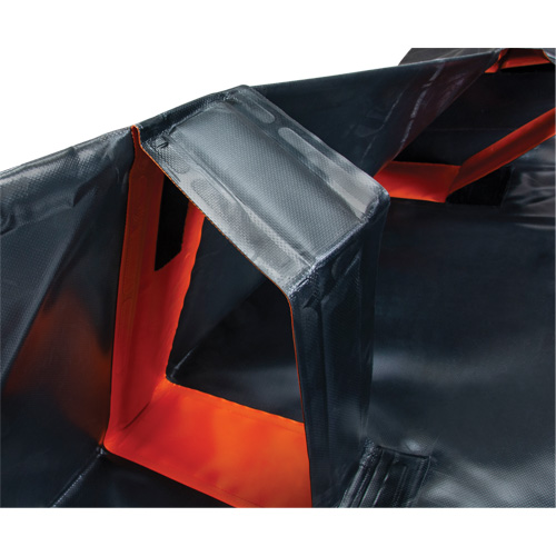 IBX Wall Pop-Up Berm, 268 US gal. Capacity, 6' W x 6' L x 12" H, Snap-Up Bracket Air Extreme Inc.