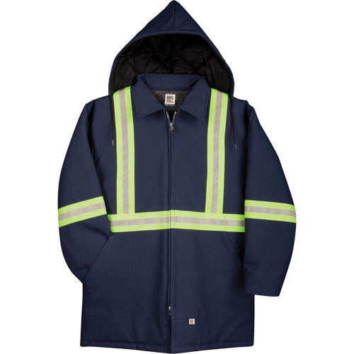 Premium Duck Parka with Reflective Material, Navy Blue, Medium Air Extreme Inc.