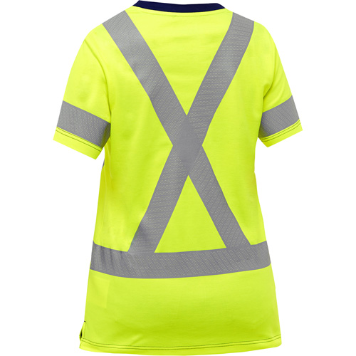 Bisley&reg; Women's X-Back Short Sleeve Shirt, Poly-Cotton, Small, High Visibility Lime-Yellow Air Extreme Inc.