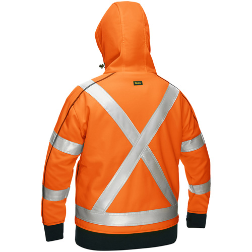 Bisley&reg; X-Back Women's Contoured Full Zip Hooded Sweatshirt with Sherpa Lining, Small, High Visibility Orange Air Extreme Inc.