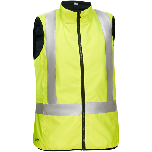 Veste bouffante, enveloppante et r&eacute;versible avec X au dos Bisley pour femmes, Jaune lime haute visibilit&eacute;, 3T-Grand, Polyester Air Extreme Inc.