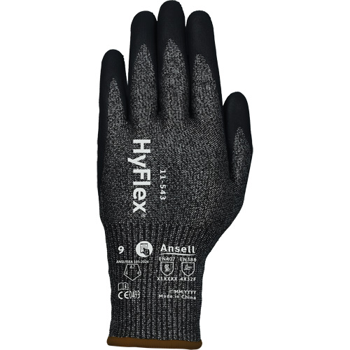 HyFlex&reg; 11-543 Cut Resistant Gloves, Size 6, 13 Gauge, Nitrile Coated, Nylon/Stainless Steel/HPPE/Spandex Shell, ASTM ANSI Level A7/EN 388 Level F Air Extreme Inc.
