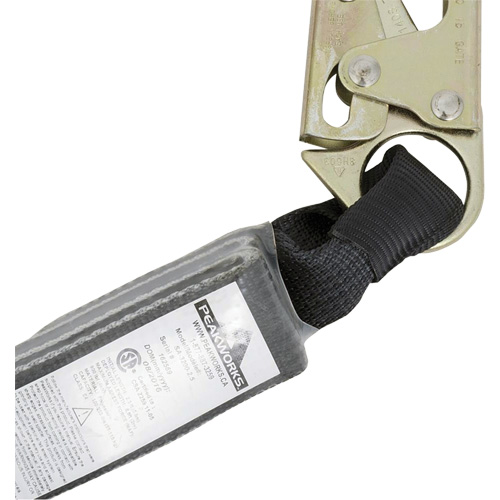 SA-5200-2.5 Shock Absorbing Lanyard, 2.5', Snap Hook Center, Snap Hook Leg Ends, Polyester Air Extreme Inc.