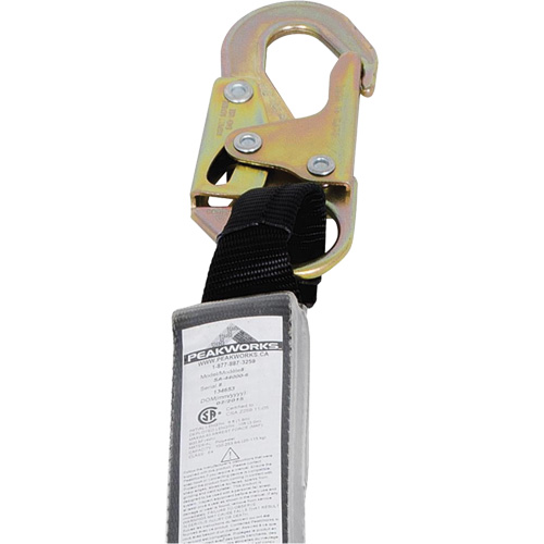 SA-54000-6 Shock Absorbing Lanyard, 6', Snap Hook Center, Snap Hook Leg Ends, Polyester Air Extreme Inc.