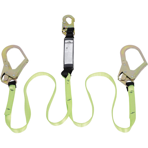 SA-54022-4 Shock Absorbing Lanyard, 4', Form Hook Center, Snap Hook Leg Ends, Polyester Air Extreme Inc.