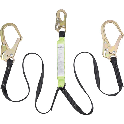 SA-64022-6 Shock Absorbing Lanyard, 6', Form Hook Center, Snap Hook Leg Ends, Polyester Air Extreme Inc.