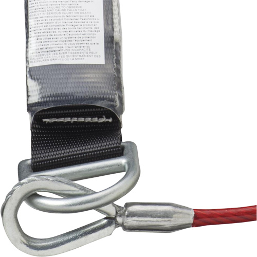 SA-5502-6 Shock Absorbing Lanyard, 6', Form Hook Center, Snap Hook Leg Ends, Galvanized Steel Air Extreme Inc.